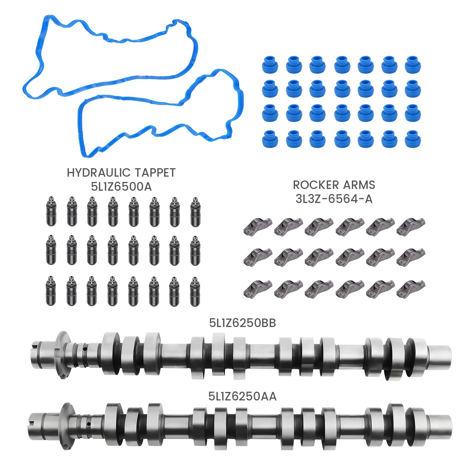 Left & Right Camshaft Rocker Lifter arms fit for Ford F150 F250 4.6L 5.4L 5L1Z6500A view 6