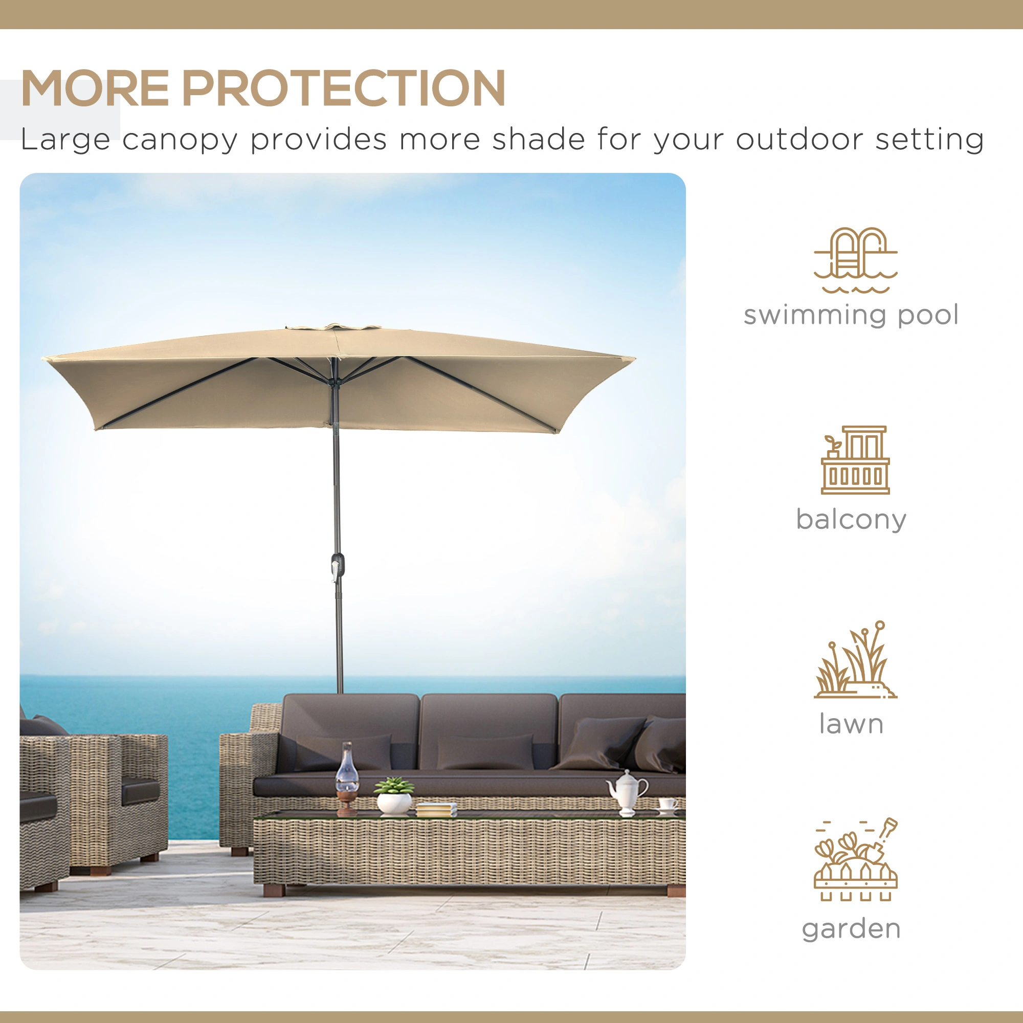 Wall Mounted Umbrella Stand - Rust-Proof Steel Outdoor Umbrella Holder, Wall-Hung Rain Umbrella Rack, Holds 5+ Umbrellas view 2