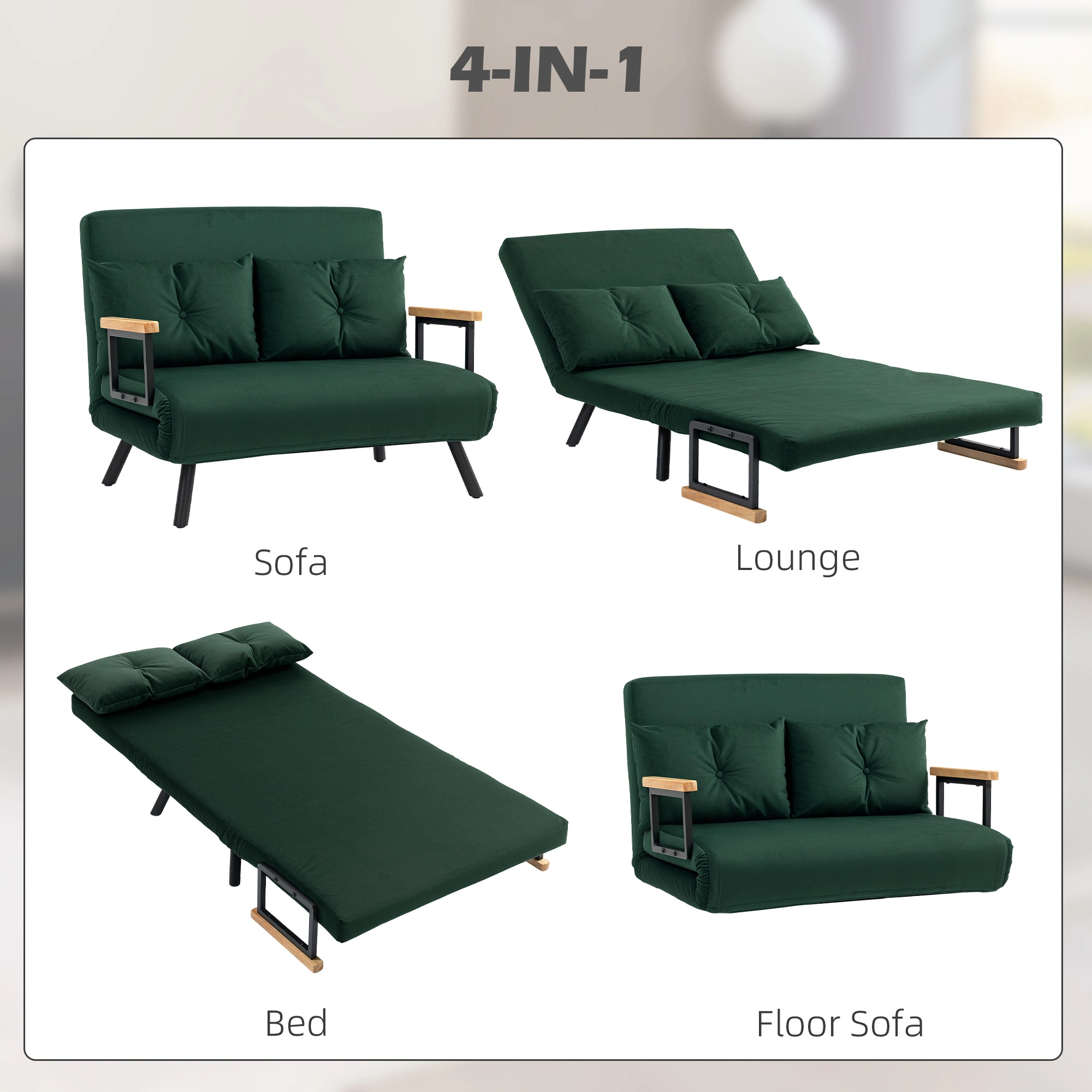Cozy Sofa Chair with Plush Backrest, Small Space Accent Chair for Bedroom Reading Nook view 4