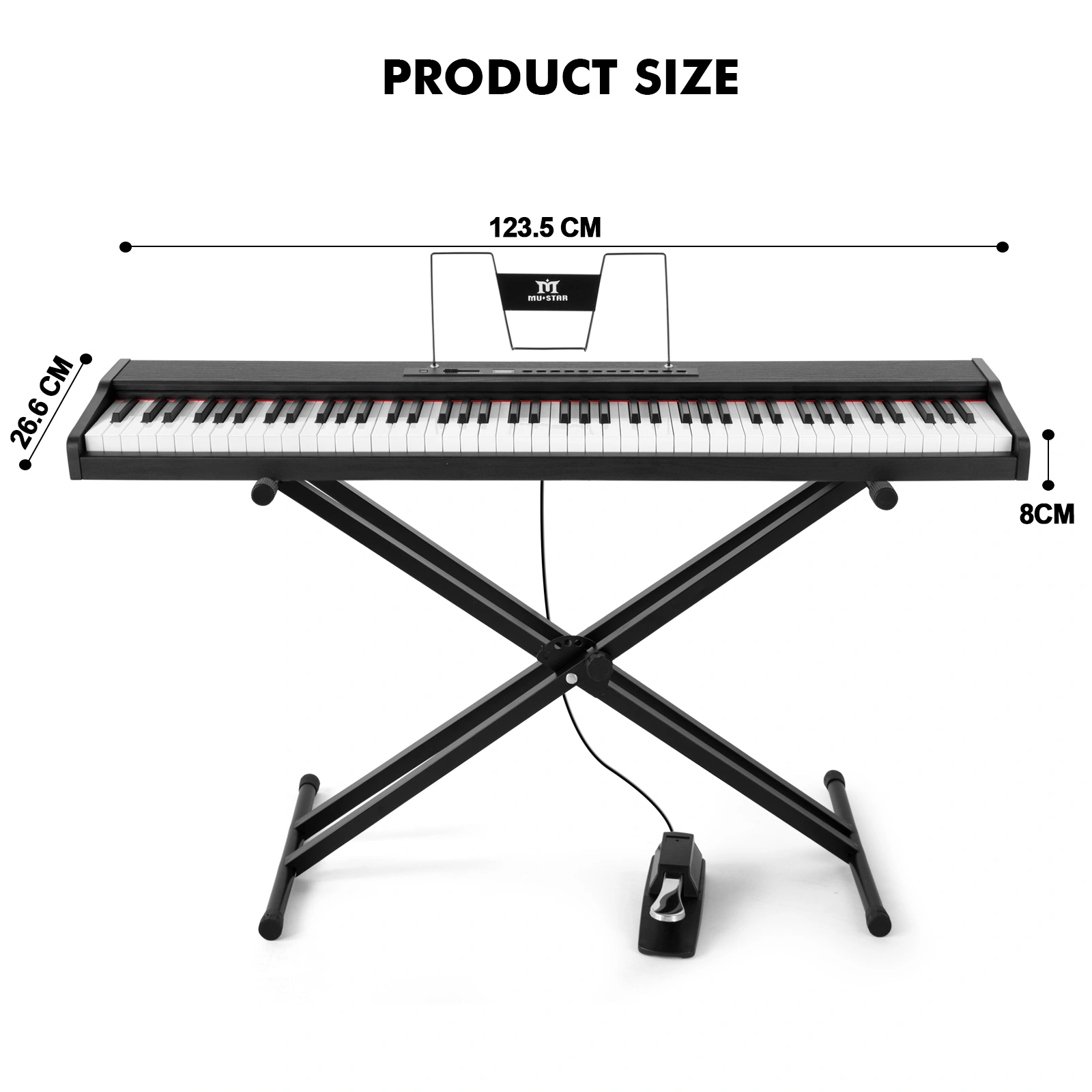 61 Key Digital Piano Keyboard, Portable Electric Piano with Touch Sensitive Keys, Built-in Microphone, Backlit Display, USB MIDI, Adult & Kids view 2