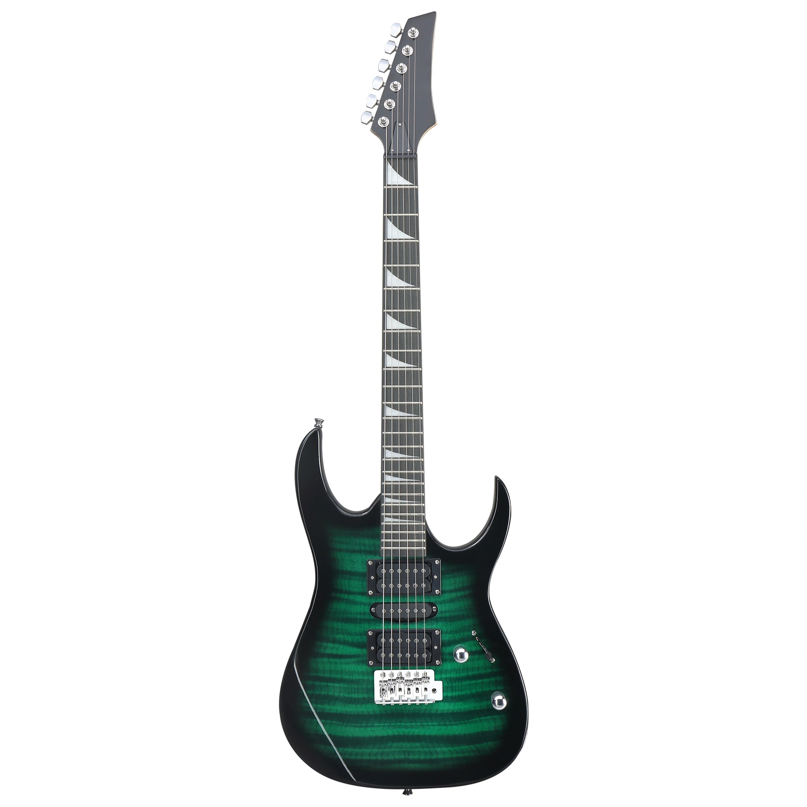 170 Model 39in Electric Guitar HSH Pickups Black complete starter kit suit for Hard Rock Tiger-striped Green view 2
