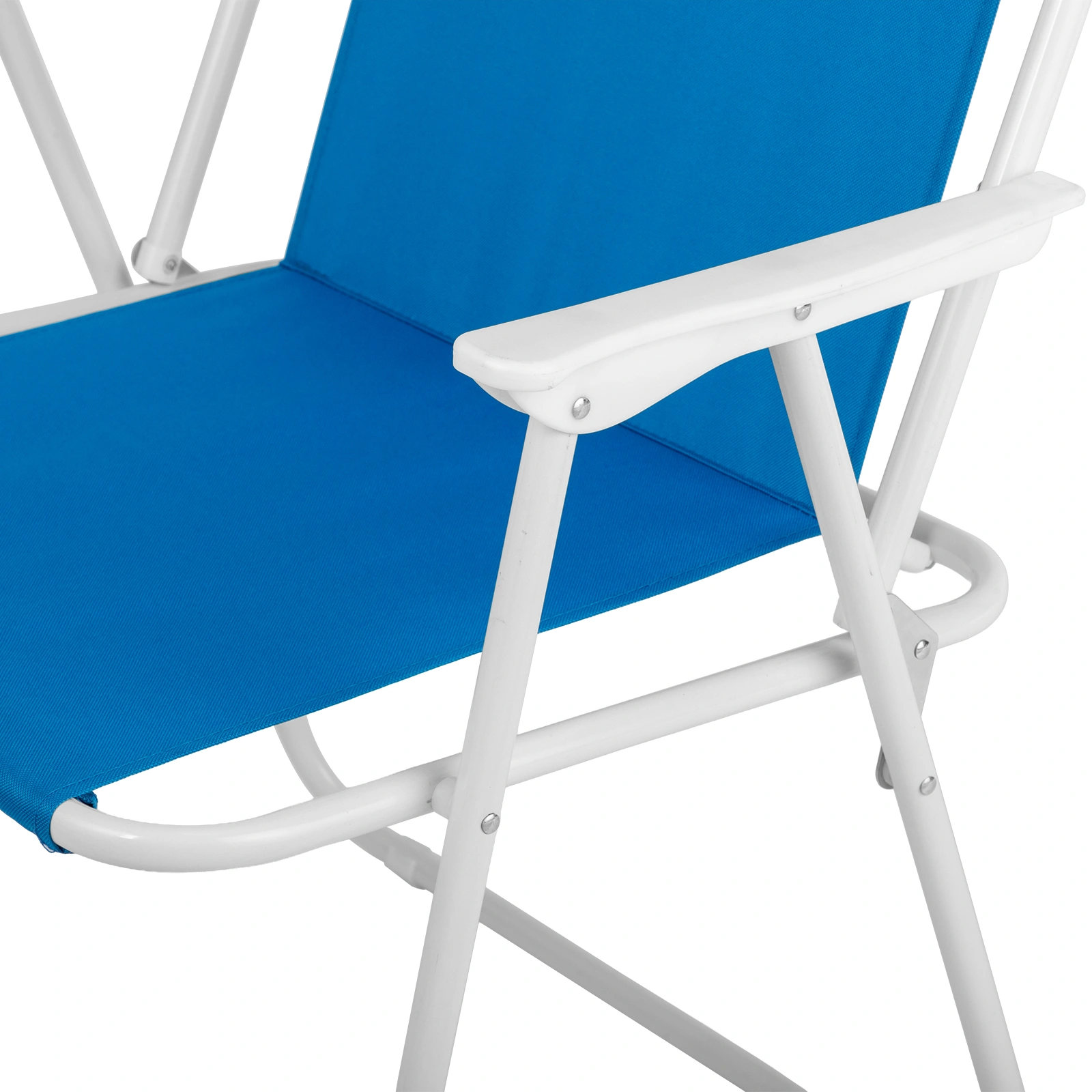 1 Pack Heavy Duty Steel Beach Chair with Umbrella, XL Size 15" Seat Height Royal Blue, Oxford Cloth with Support Bar, Single Position Adjustable, 120kg Load view 8