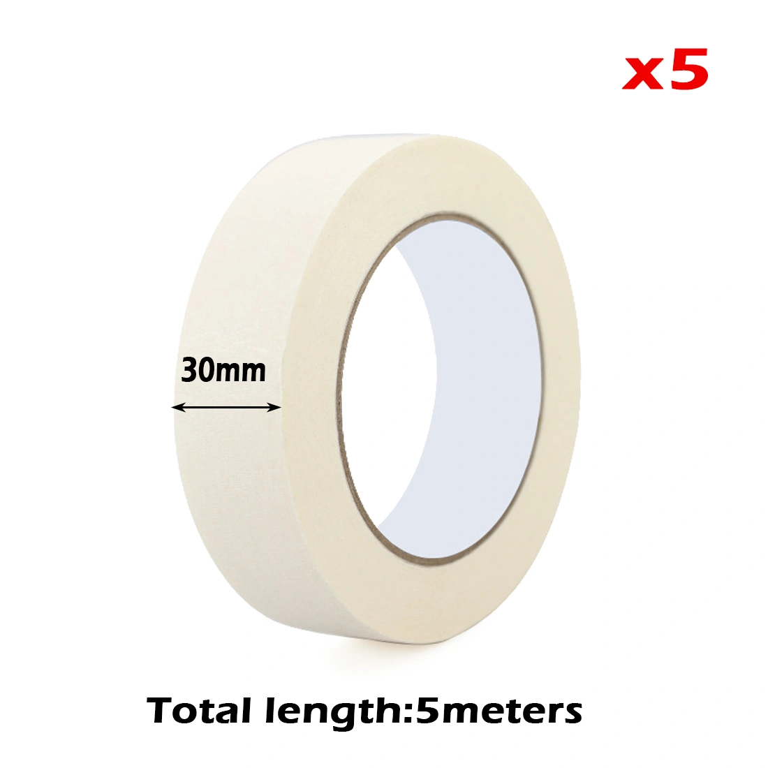 White Crepe Paper Masking Tape - Professional Painter's Tape for Walls & Trim, Crepe Masking Tape view 3