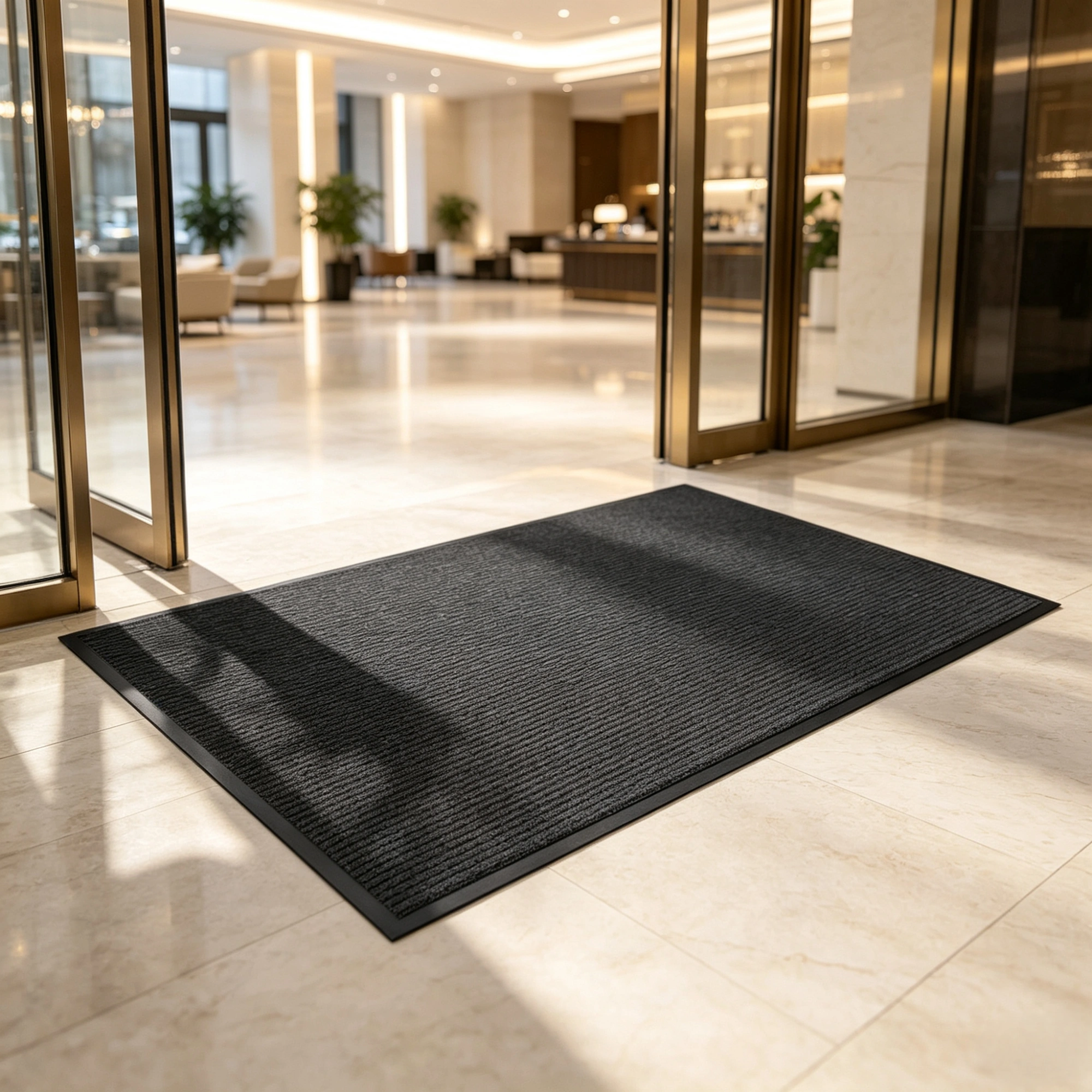 Black PVC Composite Entrance Mat 90x150cm, Heavy Duty Extra-Long Anti-Fatigue Commercial Floor Mat, 1.2cm Thick Floor Protection view 11