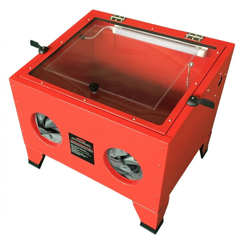 25 Gallon Bench Top Air Sandblasting Cabinet Red | Large Sandblaster Blast Enclosure