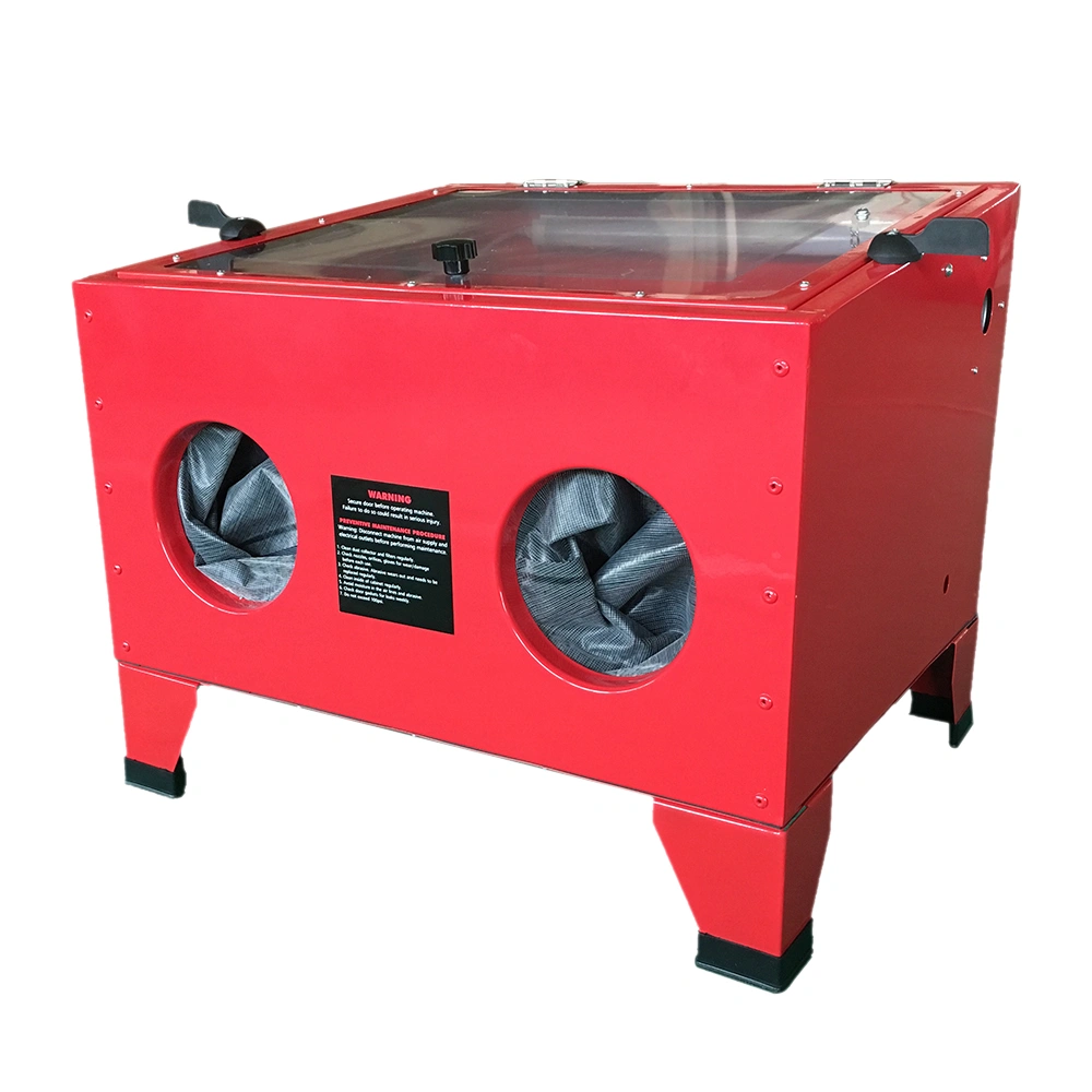 25 Gallon Bench Top Air Sandblasting Cabinet Red | Large Sandblaster Blast Enclosure view 3