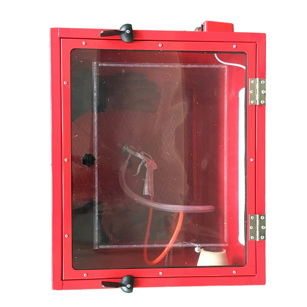 25 Gallon Bench Top Air Sandblasting Cabinet Red | Large Sandblaster Blast Enclosure view 7