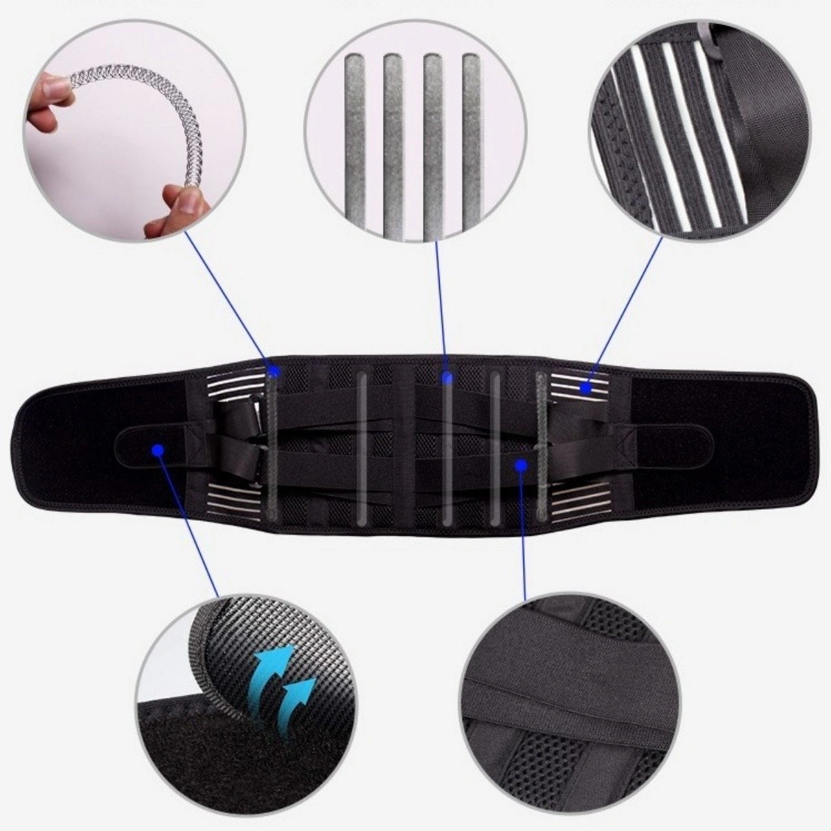 Adjustable Lower Back Brace Lumbar Support Belt for Men Women - Pain Relief Waist Trainer Strap, XL Size view 4