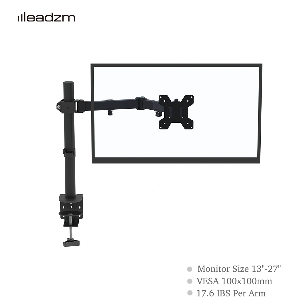 13-27 Inch Adjustable TV Stand Desktop Mount, VESA 100x100, 90° Tilt, 360° Rotation, 180° Swivel, 8kg Load, Model TSND-02