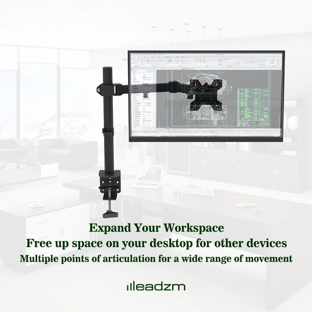 13-27 Inch Adjustable TV Stand Desktop Mount, VESA 100x100, 90° Tilt, 360° Rotation, 180° Swivel, 8kg Load, Model TSND-02 view 3
