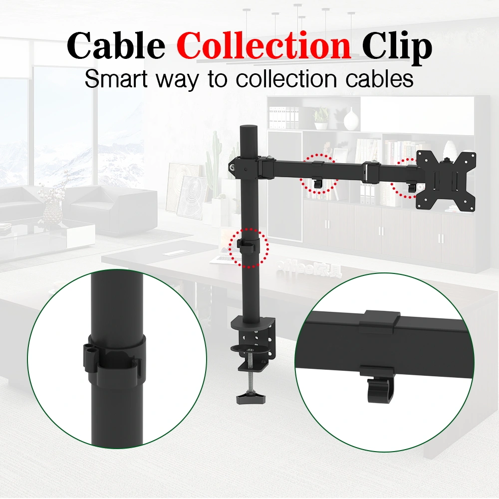 13-27 Inch Adjustable TV Stand Desktop Mount, VESA 100x100, 90° Tilt, 360° Rotation, 180° Swivel, 8kg Load, Model TSND-02 view 5