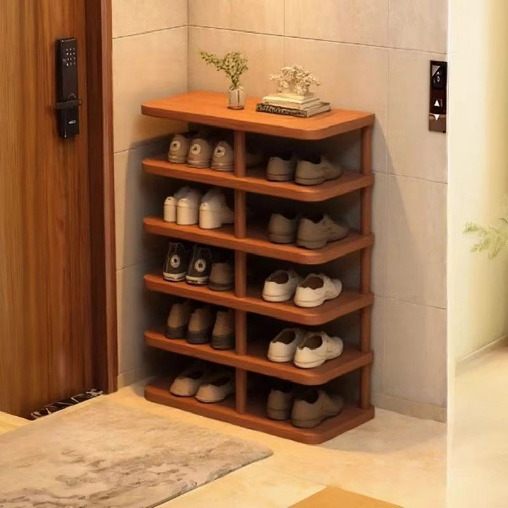 6/8 Tier Vertical Shoe Rack Tall Shoe Tower Storage Shelf Organizer for Home Entryway view 2