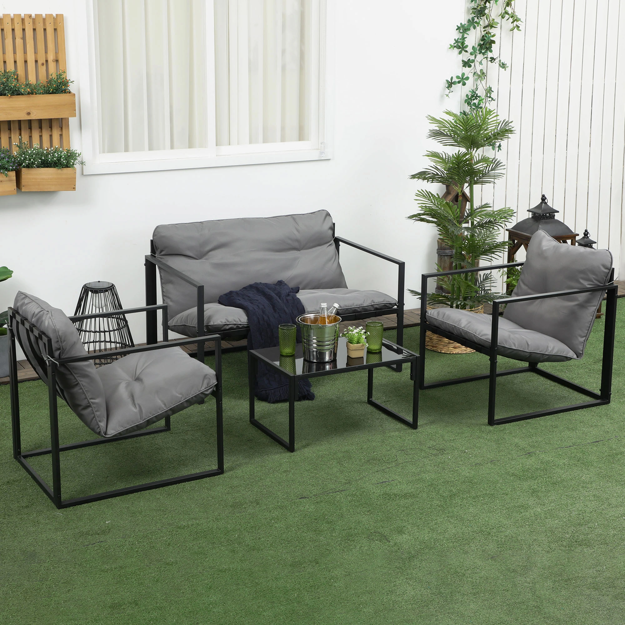 Premium Patio Furniture Collection - Heavy Duty Outdoor Dining Set for Garden Porch Terrace