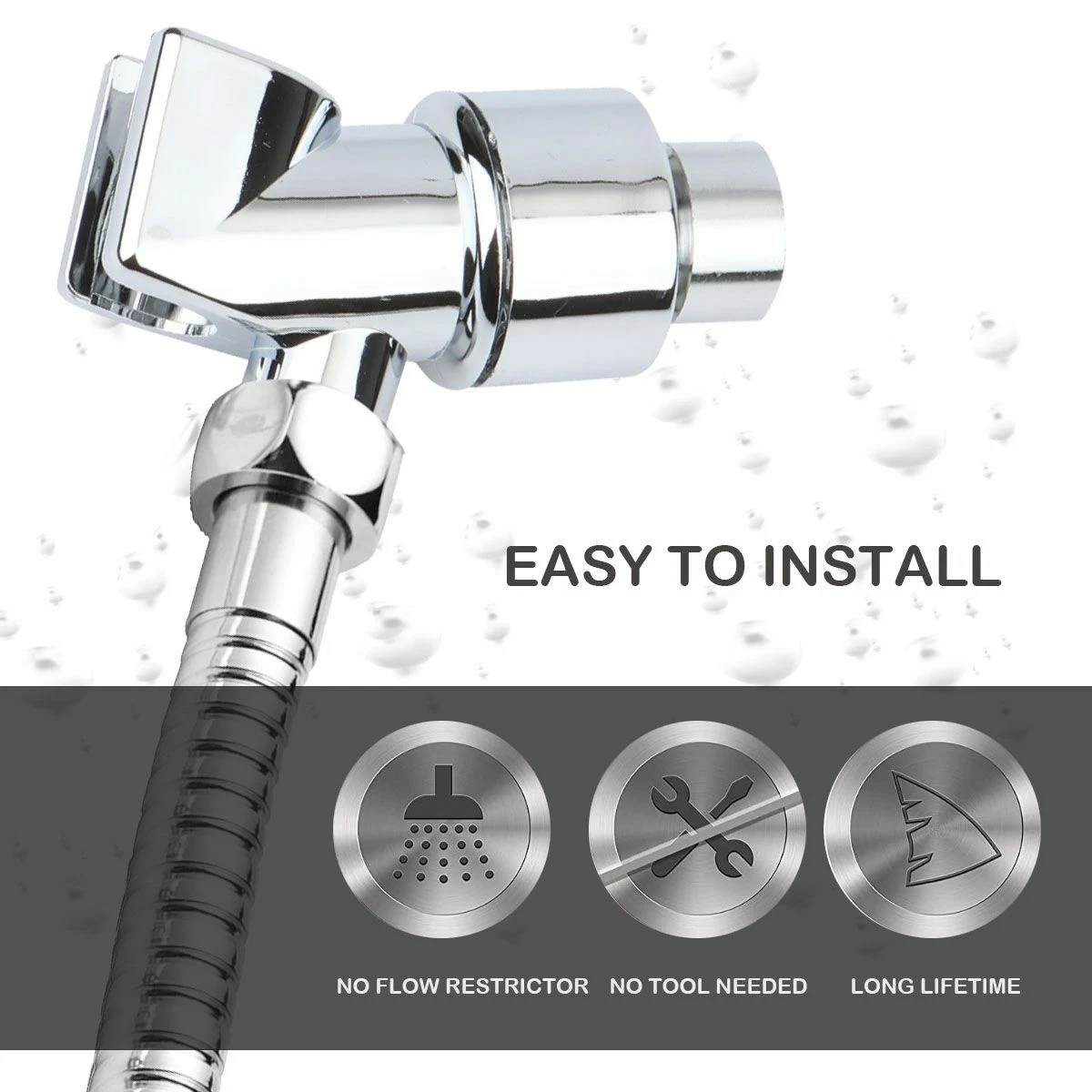 3 Spray Settings High Pressure Shower Head Spray W/ 1.5M Hose Set (US Logistics only For USPS.TK/TMEU only For self-pickup) view 5