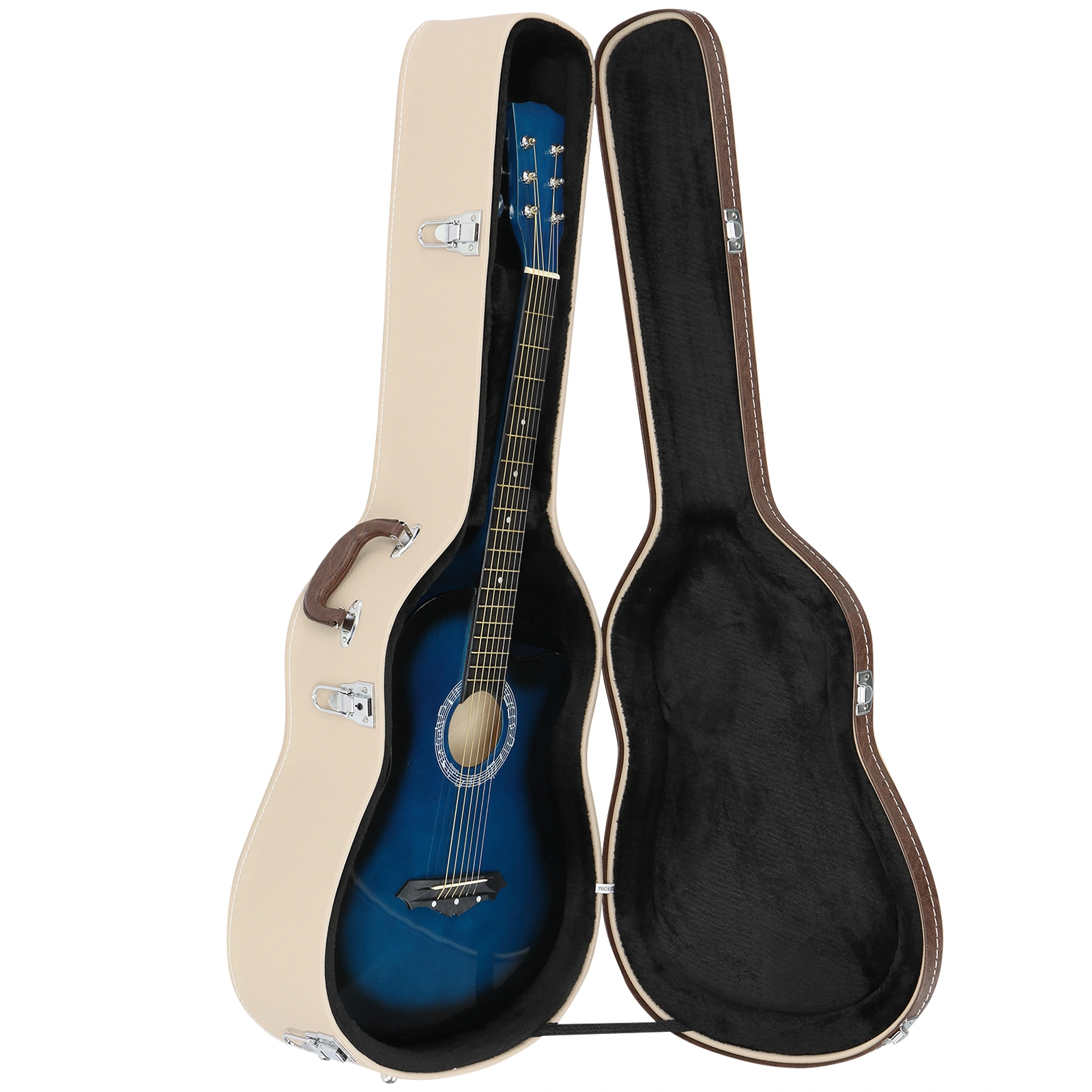 39" Classical Guitar Hard Case Microgroove Flat Beige view 8