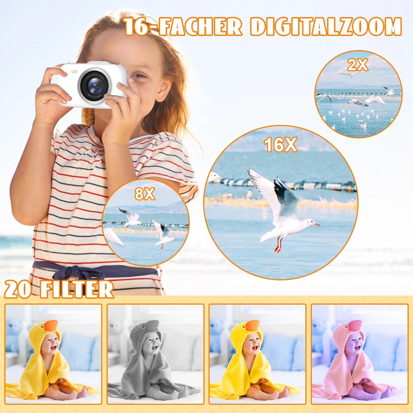 64MP Digital Camera G7, 4K Ultra HD Compact Camera, High Quality Photo & Video Recording for Beginners view 4