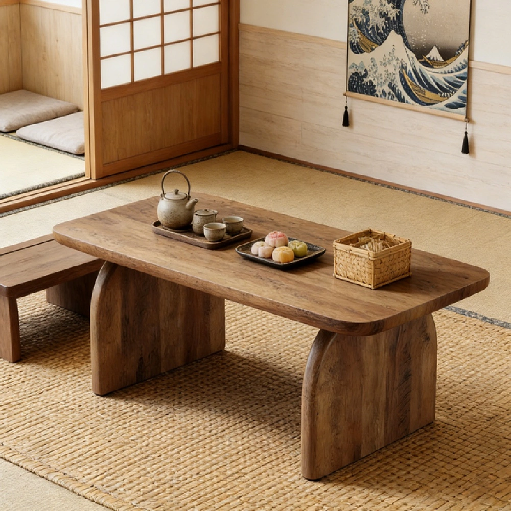 Stylish Coffee Table for Living Room, Center Table with Storage Shelf, Elegant Home Furniture, Easy Assembly view 4