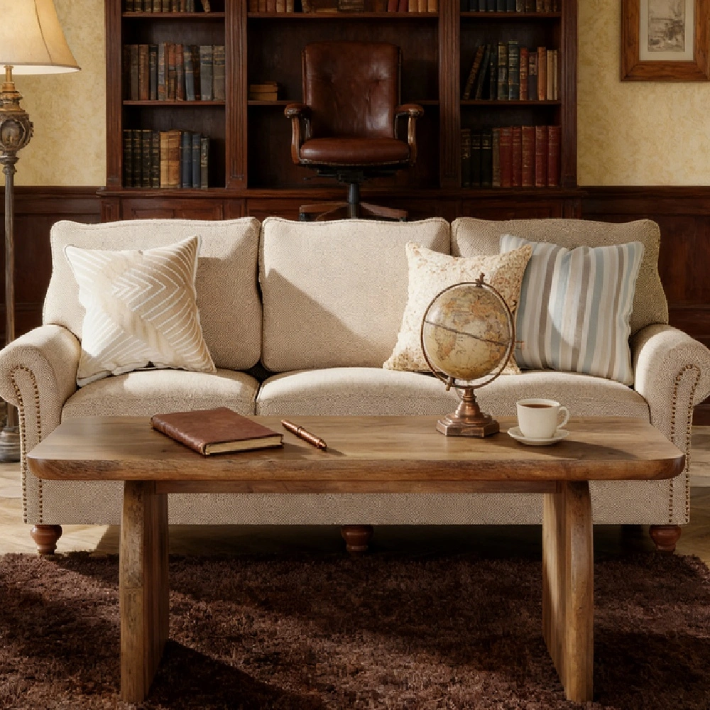 Stylish Coffee Table for Living Room, Center Table with Storage Shelf, Elegant Home Furniture, Easy Assembly view 5