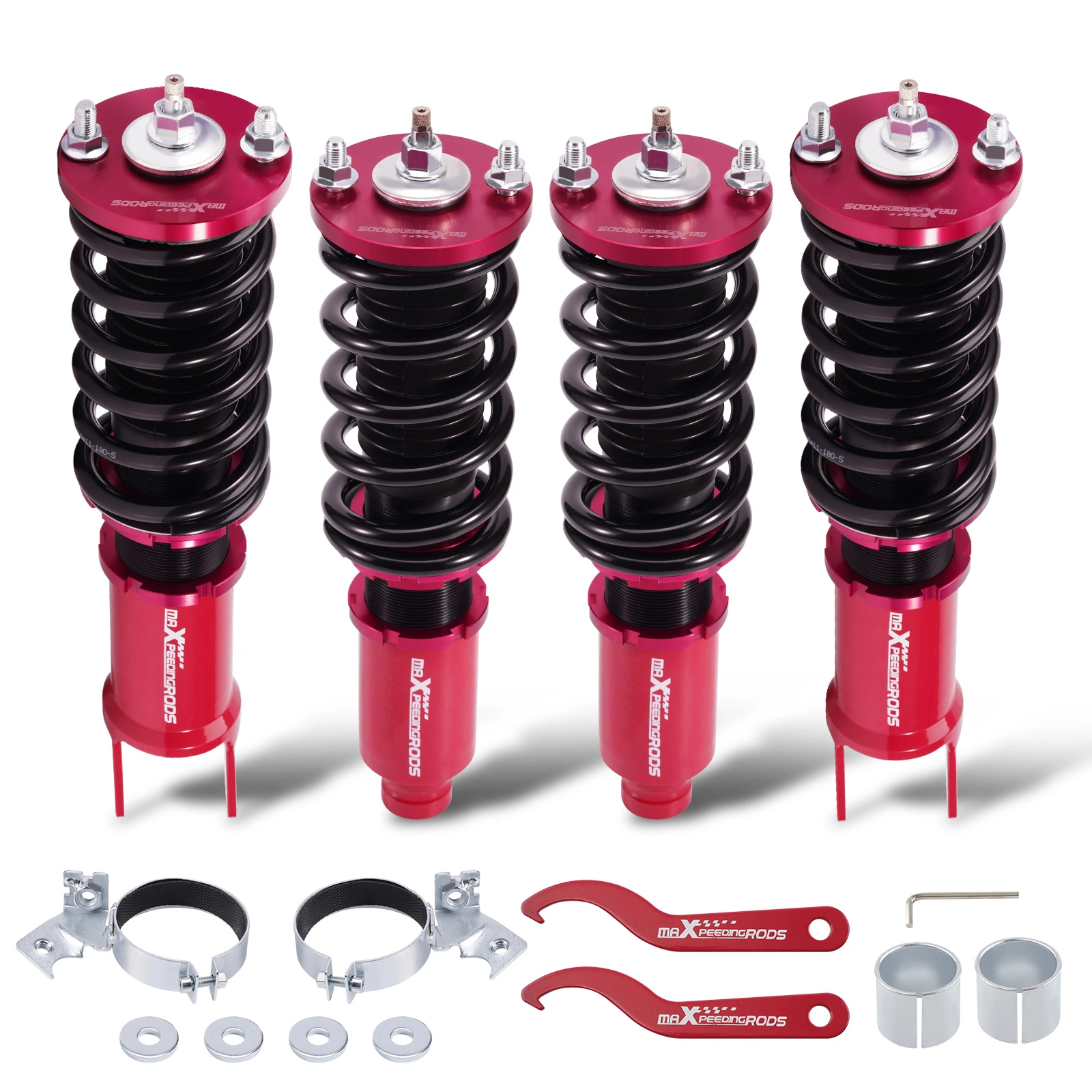 Rear Coilover Suspension Struts Kit 24-Way Damper for Honda Civic ED2 ED3 ED4 ED6 ED7 EC8 EE9 1989-1991 Fork Type Bracket