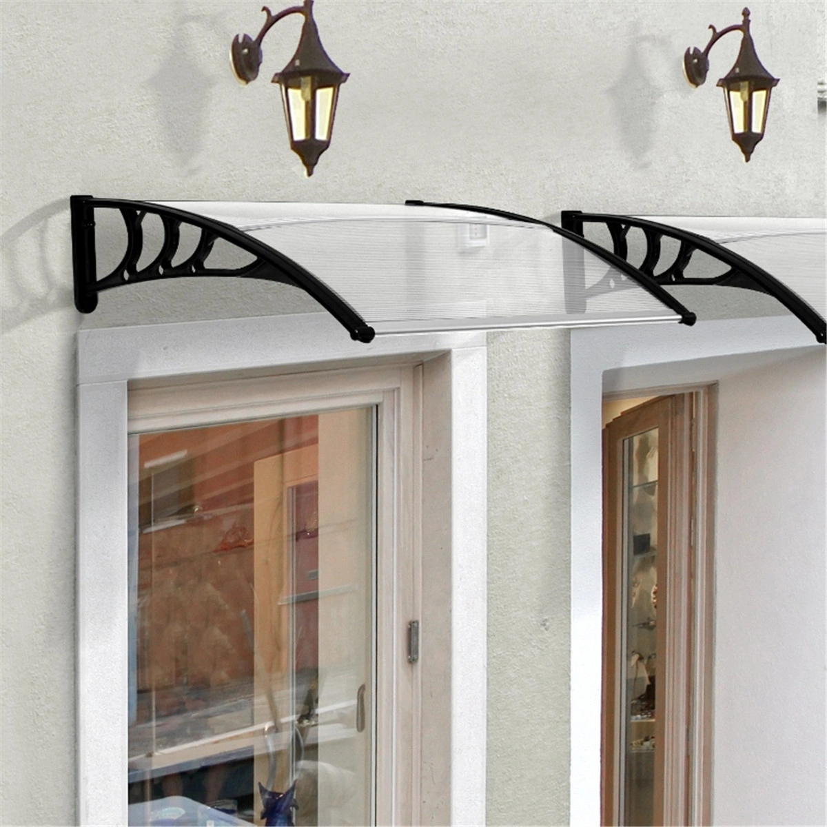 Door Canopy Awning, Waterproof Entryway Rain Snow Guard with UV Protection for Front Porch