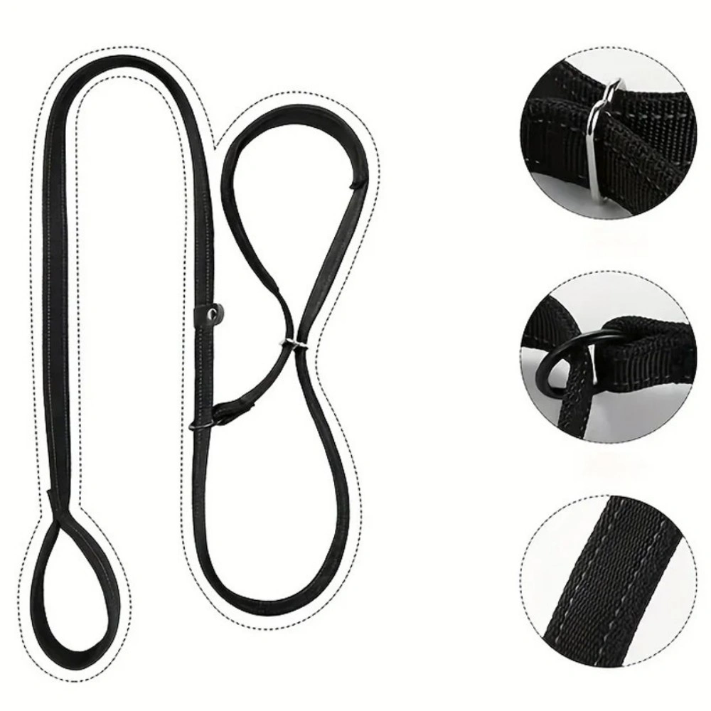 Figure 8 Dog Lead Strap with Padded Loop Handle Nose Grip Soft Comfortable Nylon Puppy Leash view 5