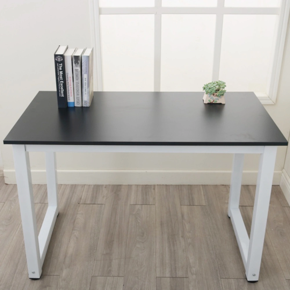 110cm Black Wood Computer Desk - High Strength Office Study Table view 3