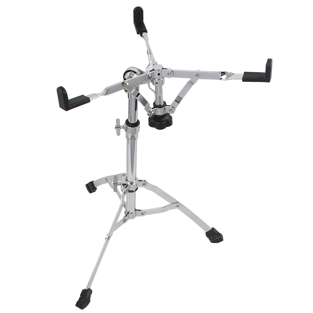 Chrome Plated Snare Drum Stand Tripod - Silver Heavy Duty Musical Instrument Holder