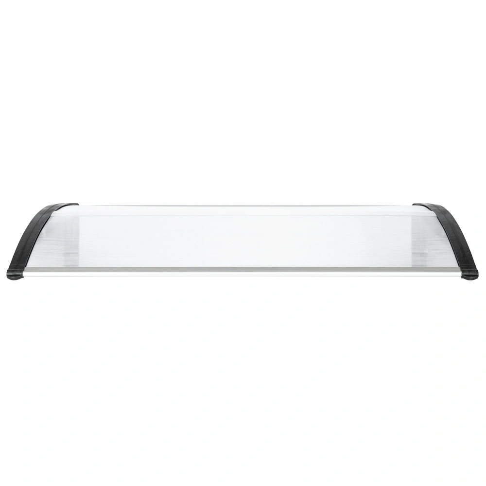 HT-120 Door Window Rain Canopy 120 x 80 Eaves Cover with White & Black Brackets Outdoor Awning Protector view 4