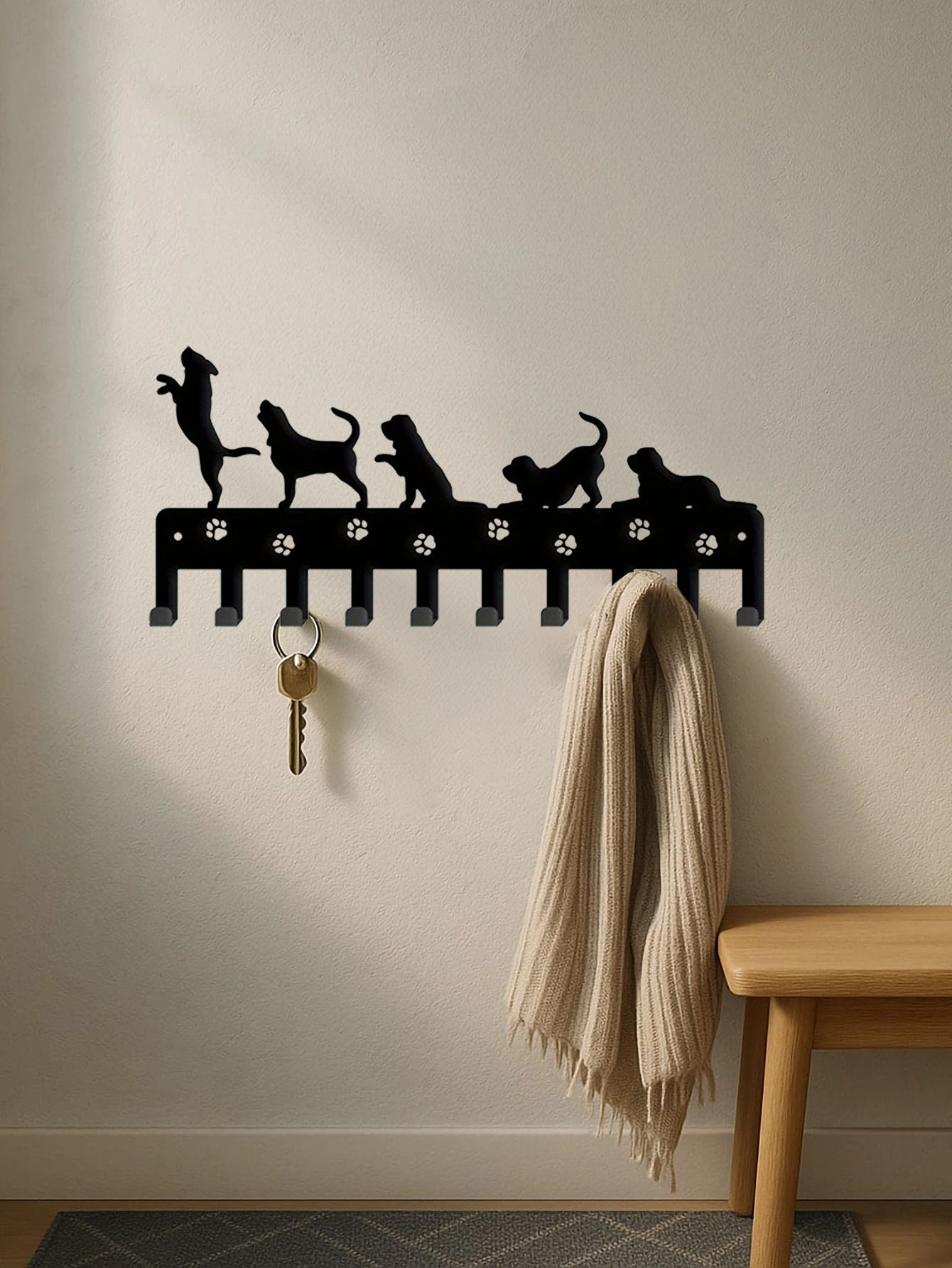 CIFbuy™ Create An Organized Oasis: Animal-Inspired Upright Keychain Hook Rack - Detachable Wall Storage | Utility For Every Space Wall Sculptures.(TikTok/temu self-pickup orders) view 5