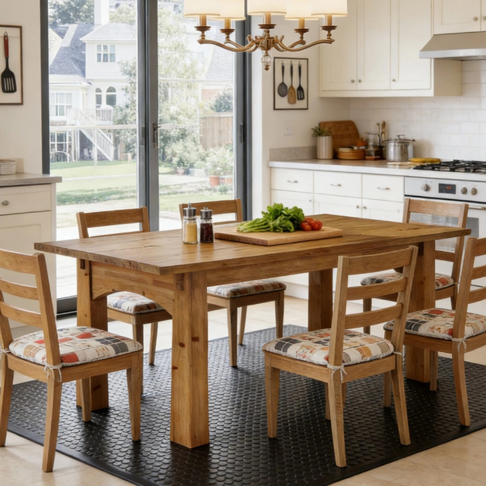 Modern Dining Table for 4-6 People, Rectangle Kitchen Table, Spacious Dining Room Table, Easy Assembly, Sturdy Design view 7