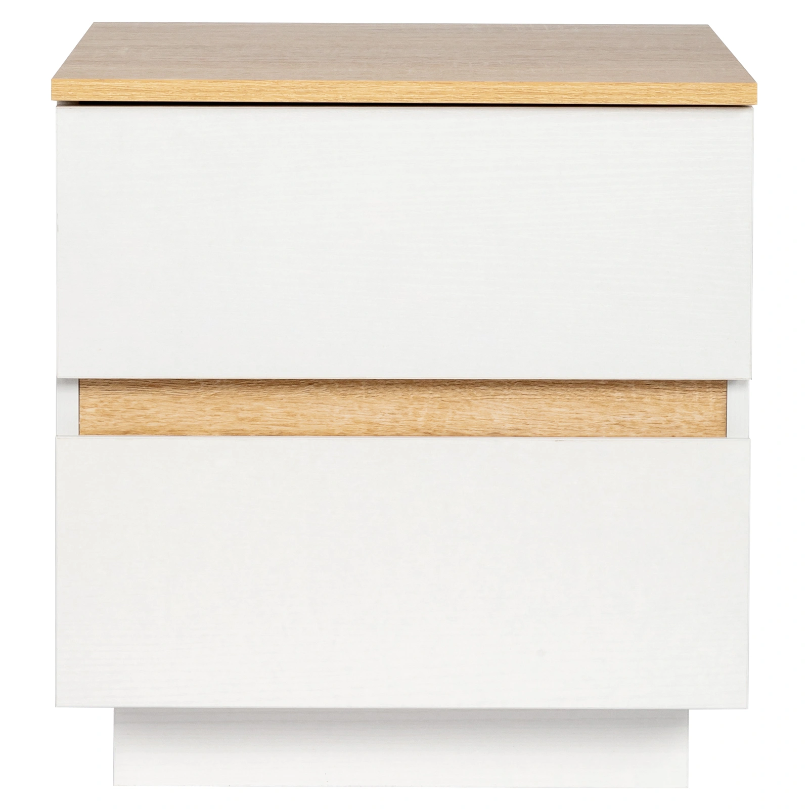 2 PCS White Night Stand with 2 Drawers, Modern Bedside Table, Compact Bedroom Storage