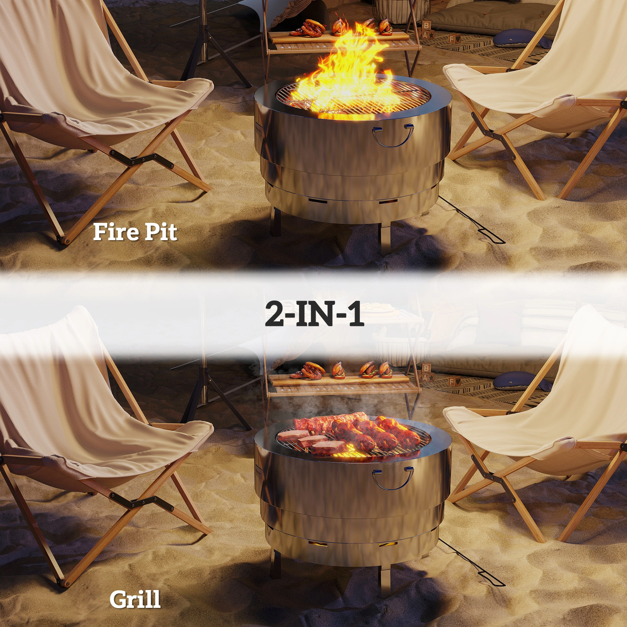 Modern Fire Pit Table 42 Inch, Square Propane Gas Fire Pit Table with Tempered Glass, Outdoor Coffee Table for Patio Deck Yard view 3