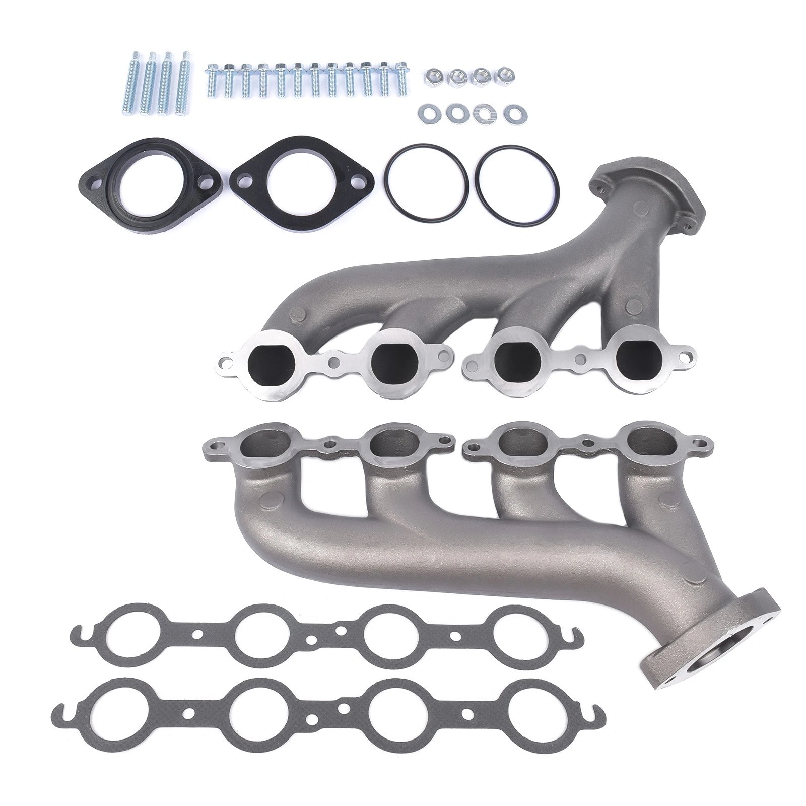 LS Swap Cast Iron Exhaust Manifold Headers for Chevy Corvette Camaro LS1 LS2 LS3 9988-R-BLEM