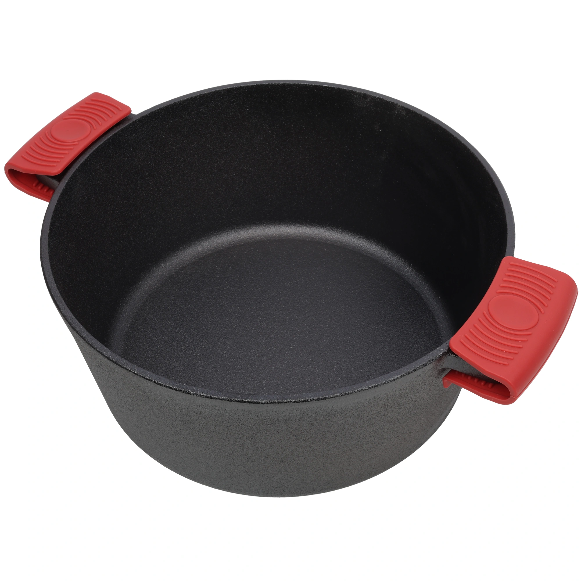 Pre-Seasoned Cast Iron Dutch Oven 5Qt - 2-in-1 Dual Handle Camping Pot with 2pcs Silicone Handles Covers, Outdoor Frying Pan for Campfire, BBQ, Fireplace, Grill Cooking & Baking view 11