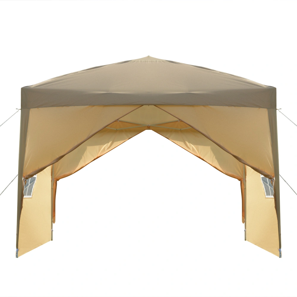 3 x 3m Two Doors & Two Windows Practical Waterproof Right-Angle Folding Tent Khaki view 26