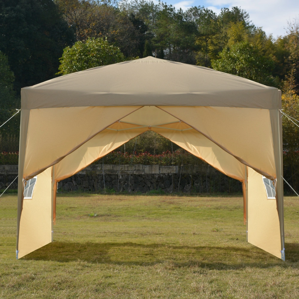 3 x 3m Two Doors & Two Windows Practical Waterproof Right-Angle Folding Tent Khaki view 30