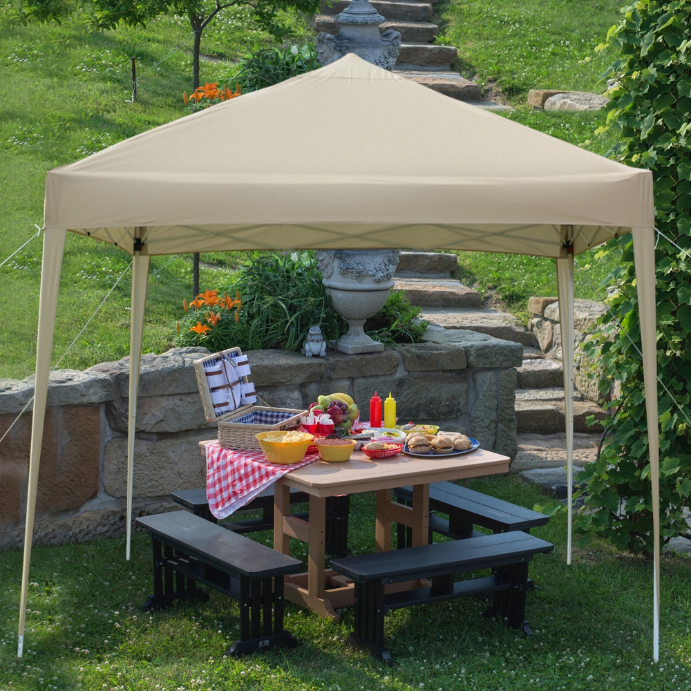 3 x 3m Two Doors & Two Windows Practical Waterproof Right-Angle Folding Tent Khaki view 31