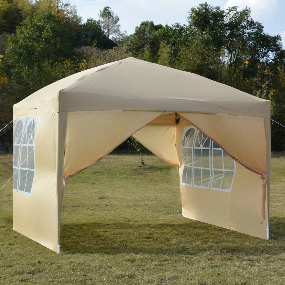 3 x 3m Two Doors & Two Windows Practical Waterproof Right-Angle Folding Tent Khaki view 34