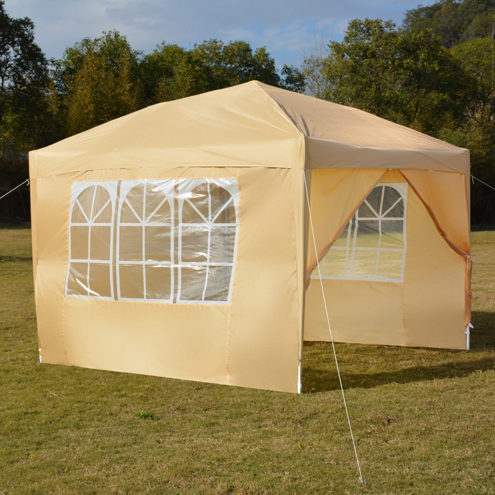 3 x 3m Two Doors & Two Windows Practical Waterproof Right-Angle Folding Tent Khaki view 35