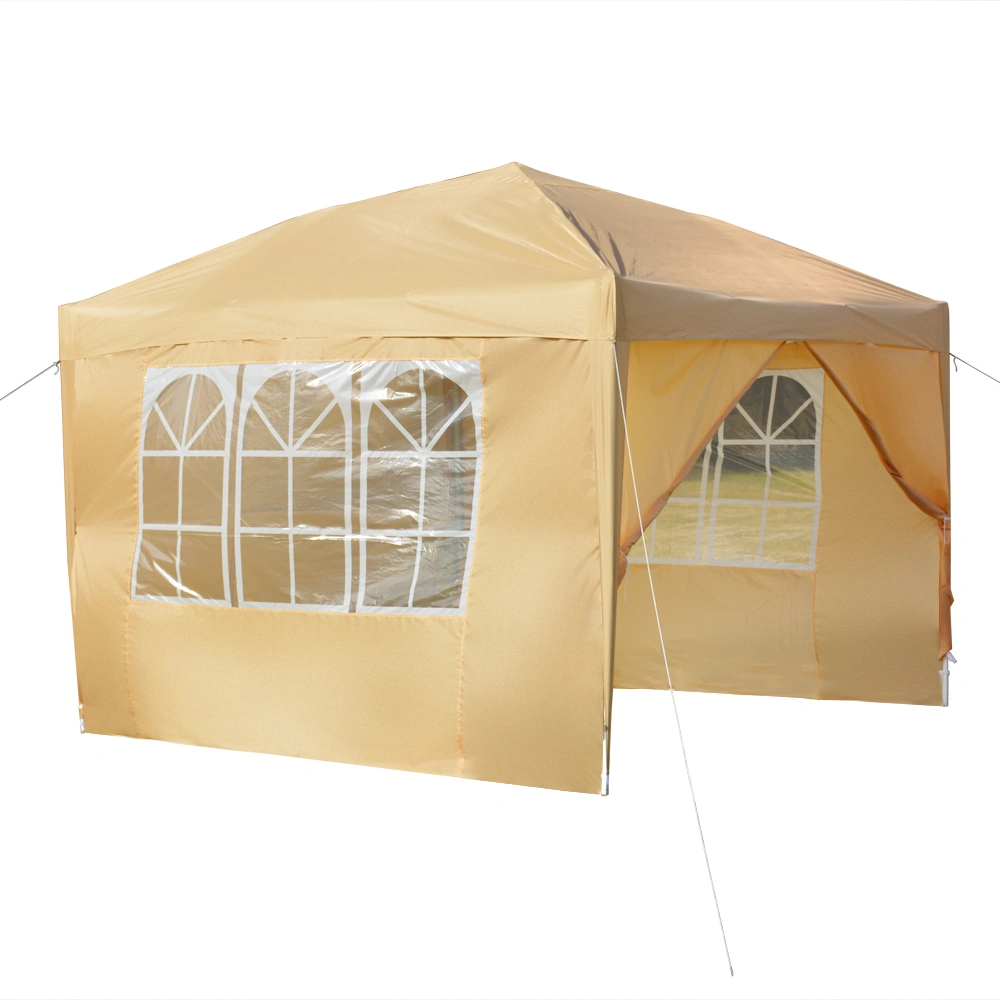 3 x 3m Two Doors & Two Windows Practical Waterproof Right-Angle Folding Tent Khaki view 37