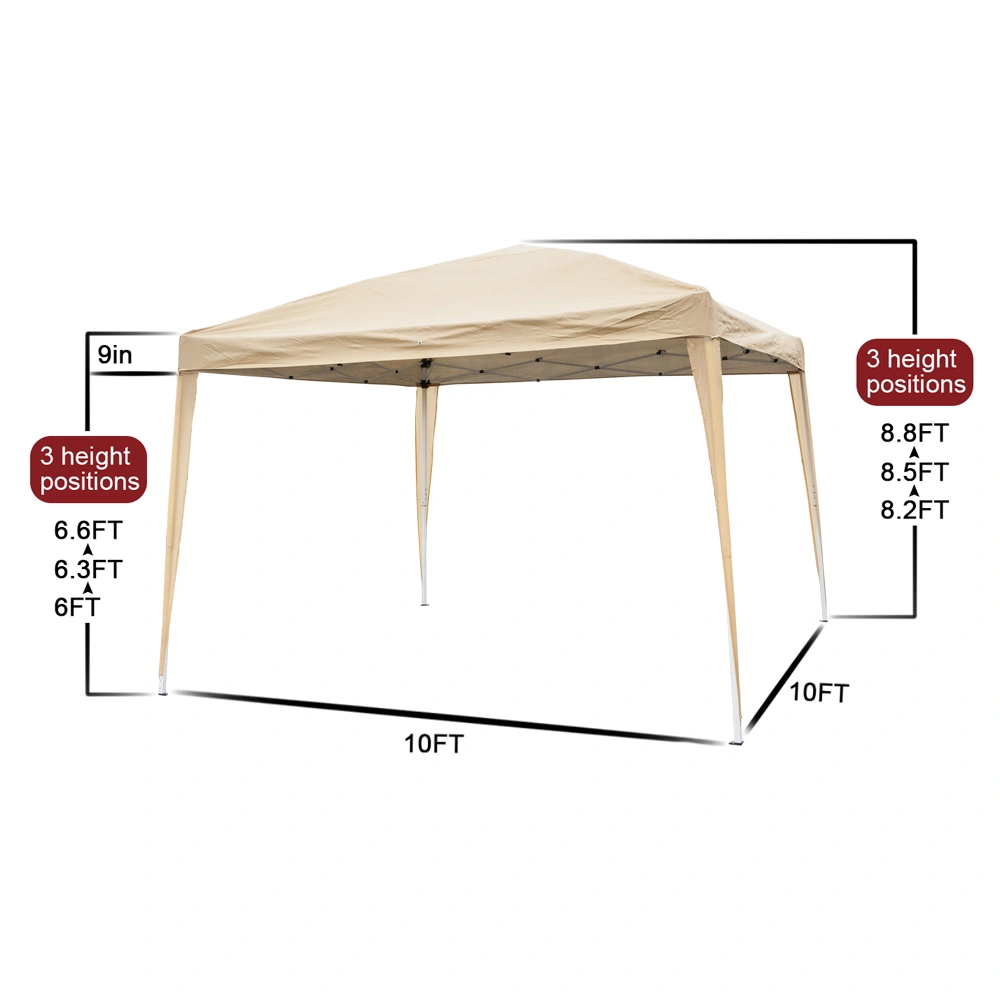 3 x 3m Two Doors & Two Windows Practical Waterproof Right-Angle Folding Tent Khaki view 46