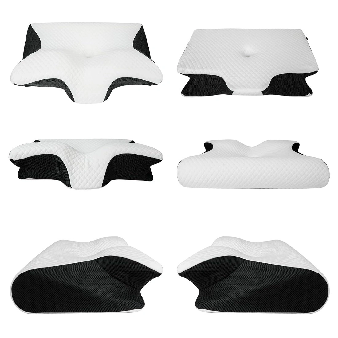 Ergonomic Memory Foam Cervical Neck Pillow for Shoulder Pain Relief, Orthopedic Support Bed Pillow, White view 5