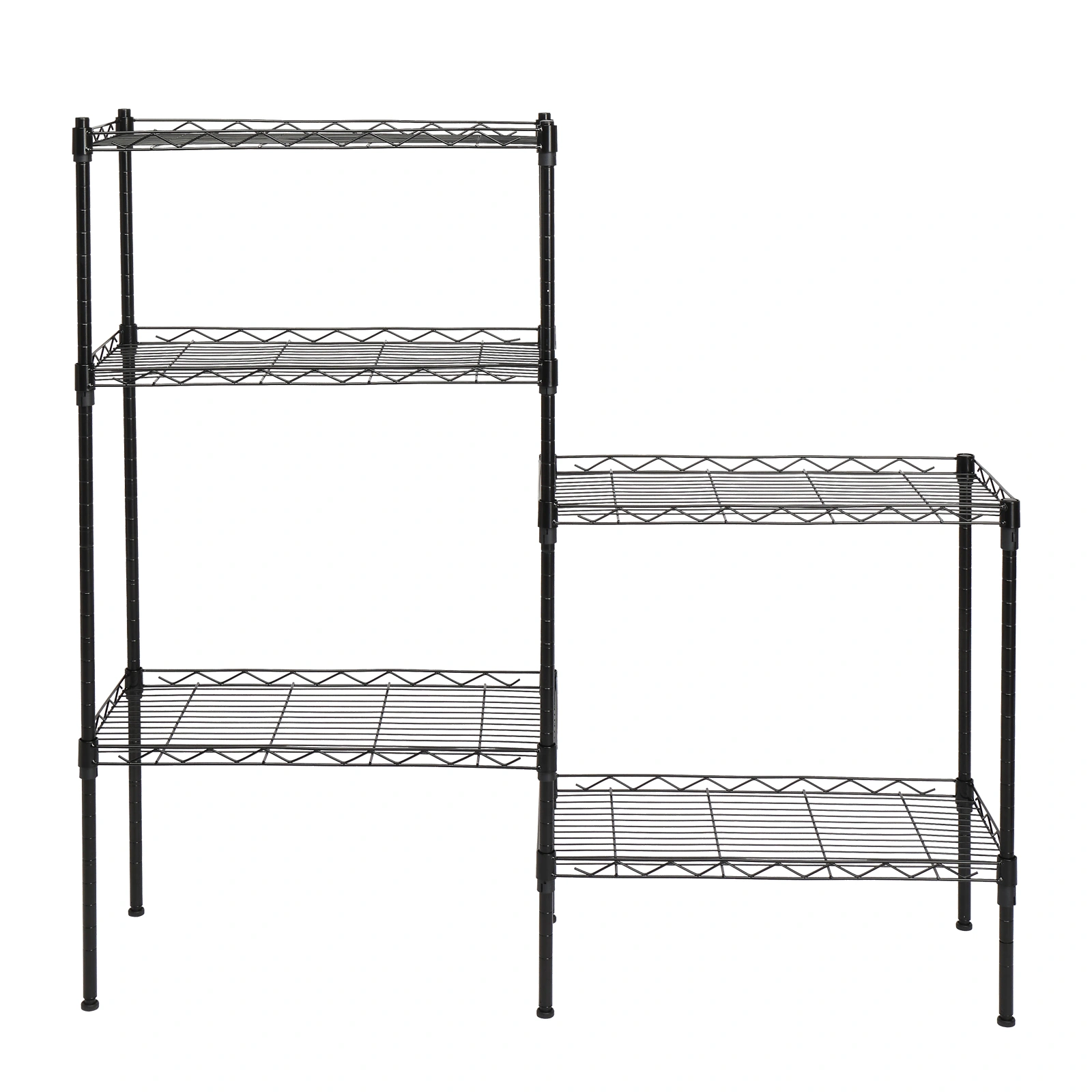 Changeable Assembly Floor Standing Carbon Steel Storage Rack Black view 12