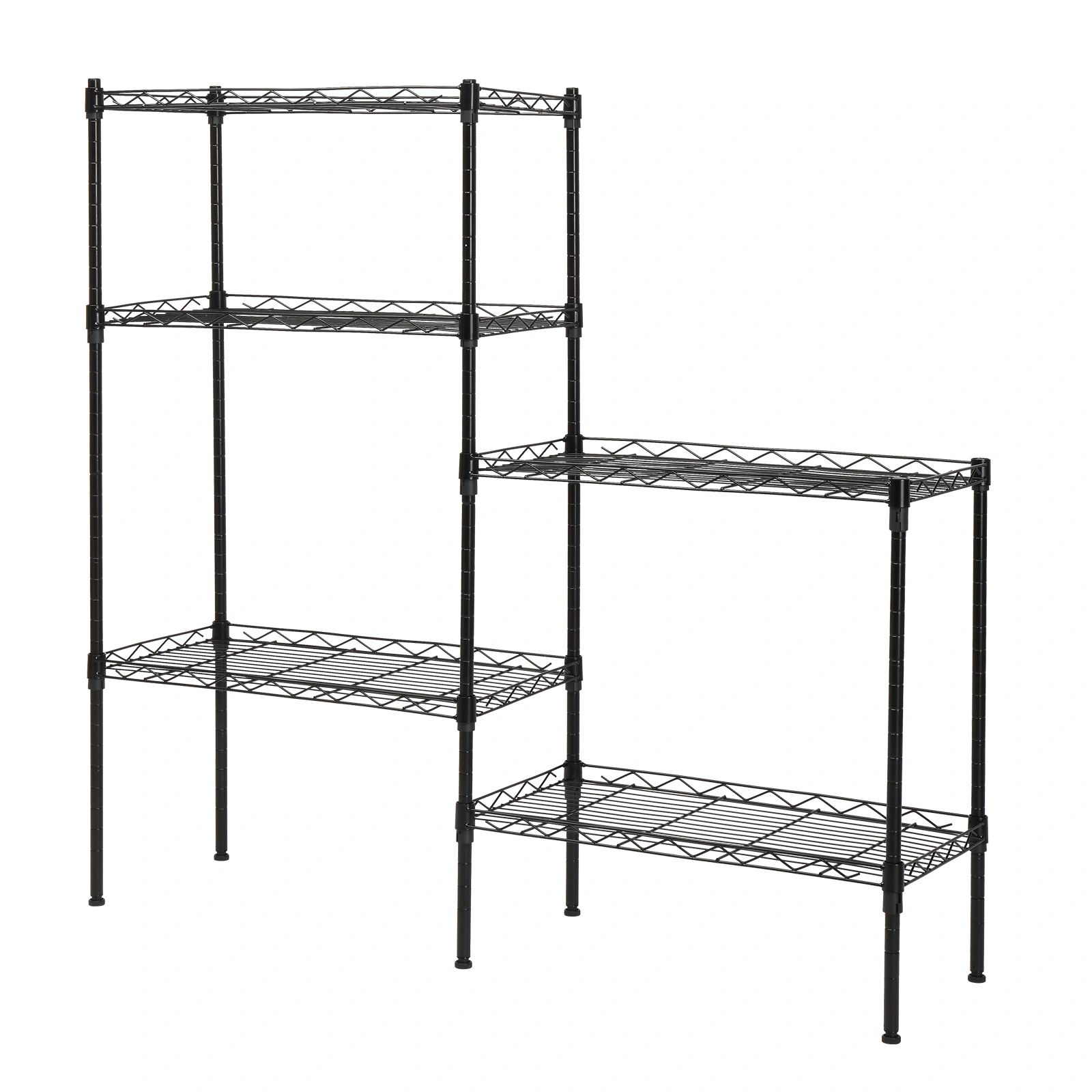 Changeable Assembly Floor Standing Carbon Steel Storage Rack Black view 13