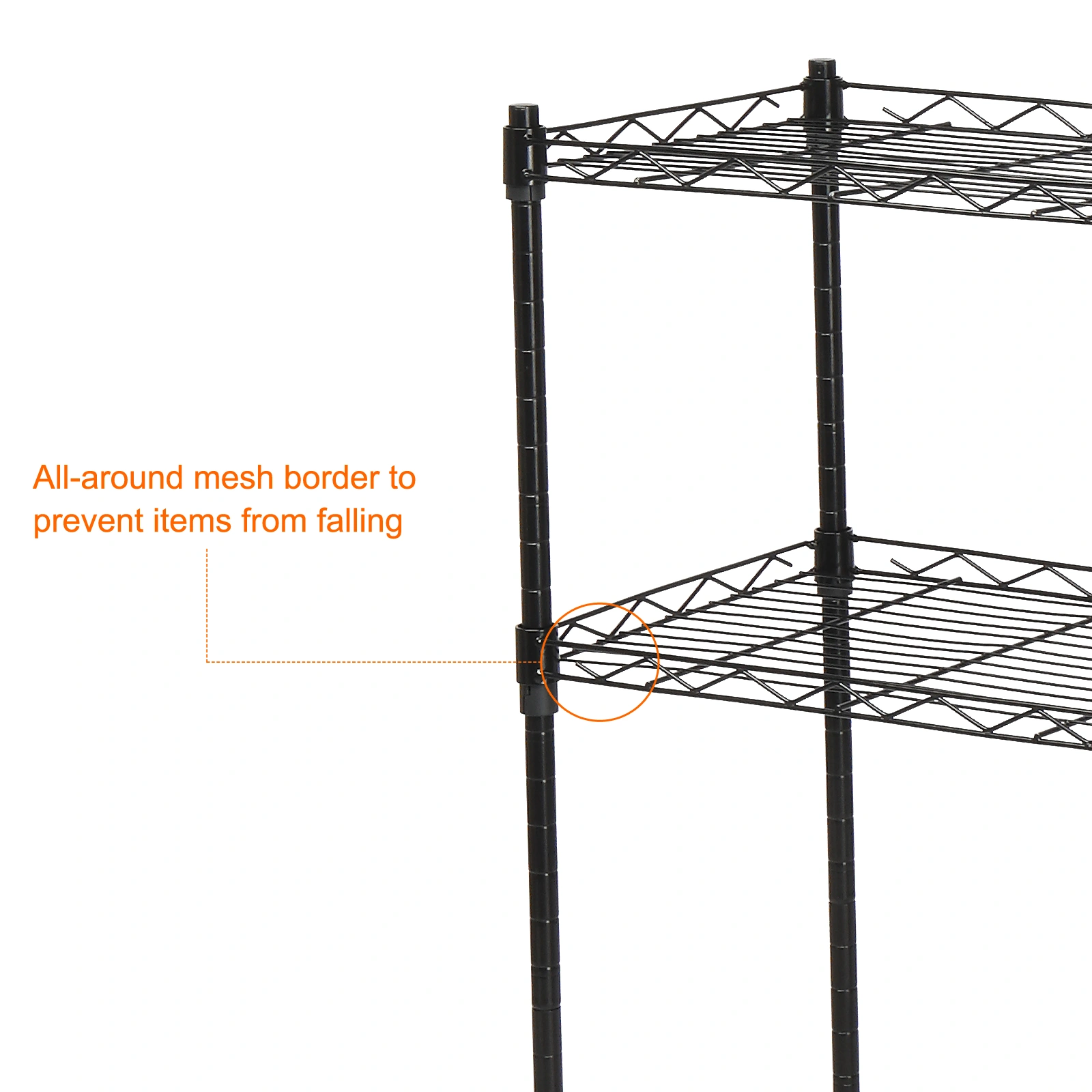 Changeable Assembly Floor Standing Carbon Steel Storage Rack Black view 16