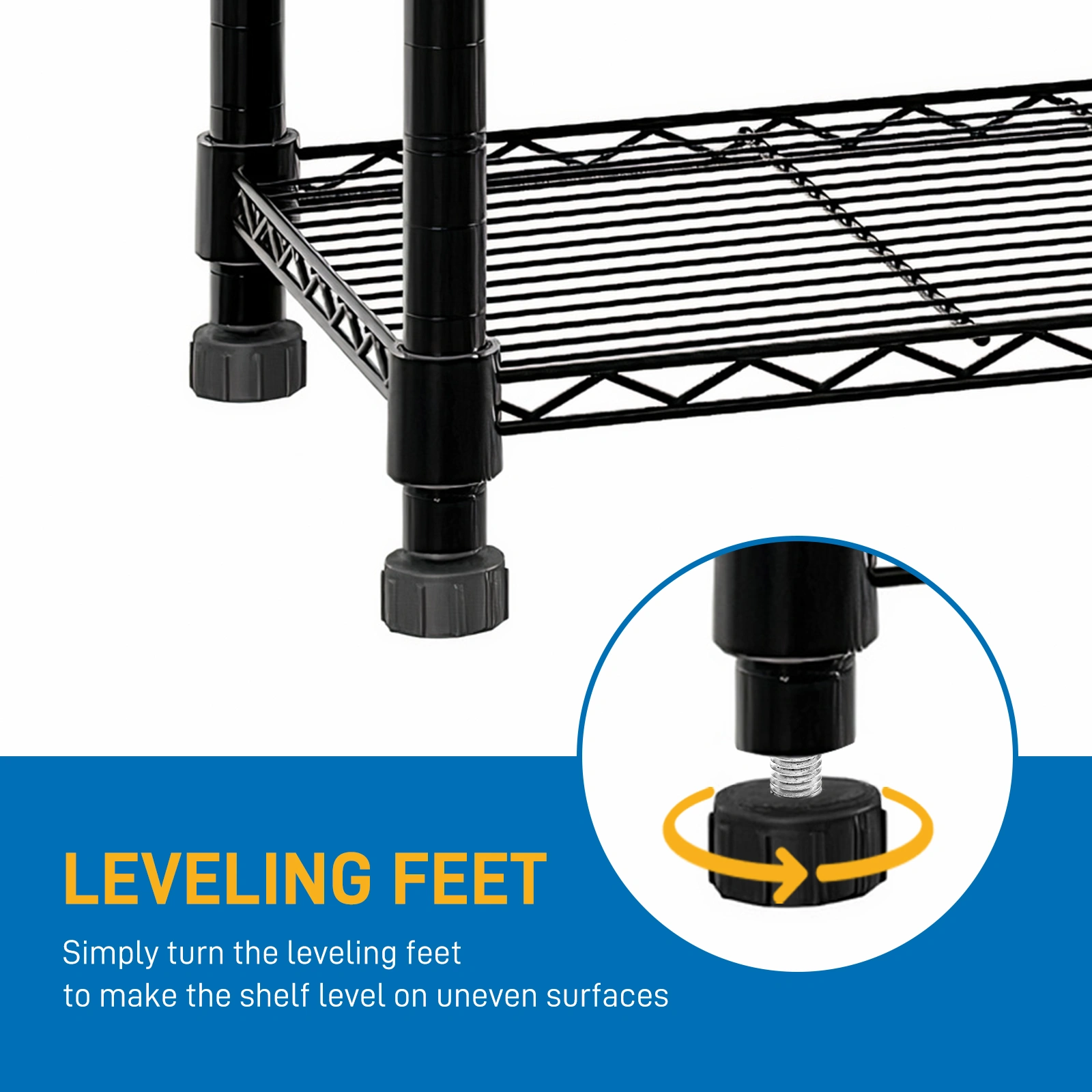 Changeable Assembly Floor Standing Carbon Steel Storage Rack Black view 17