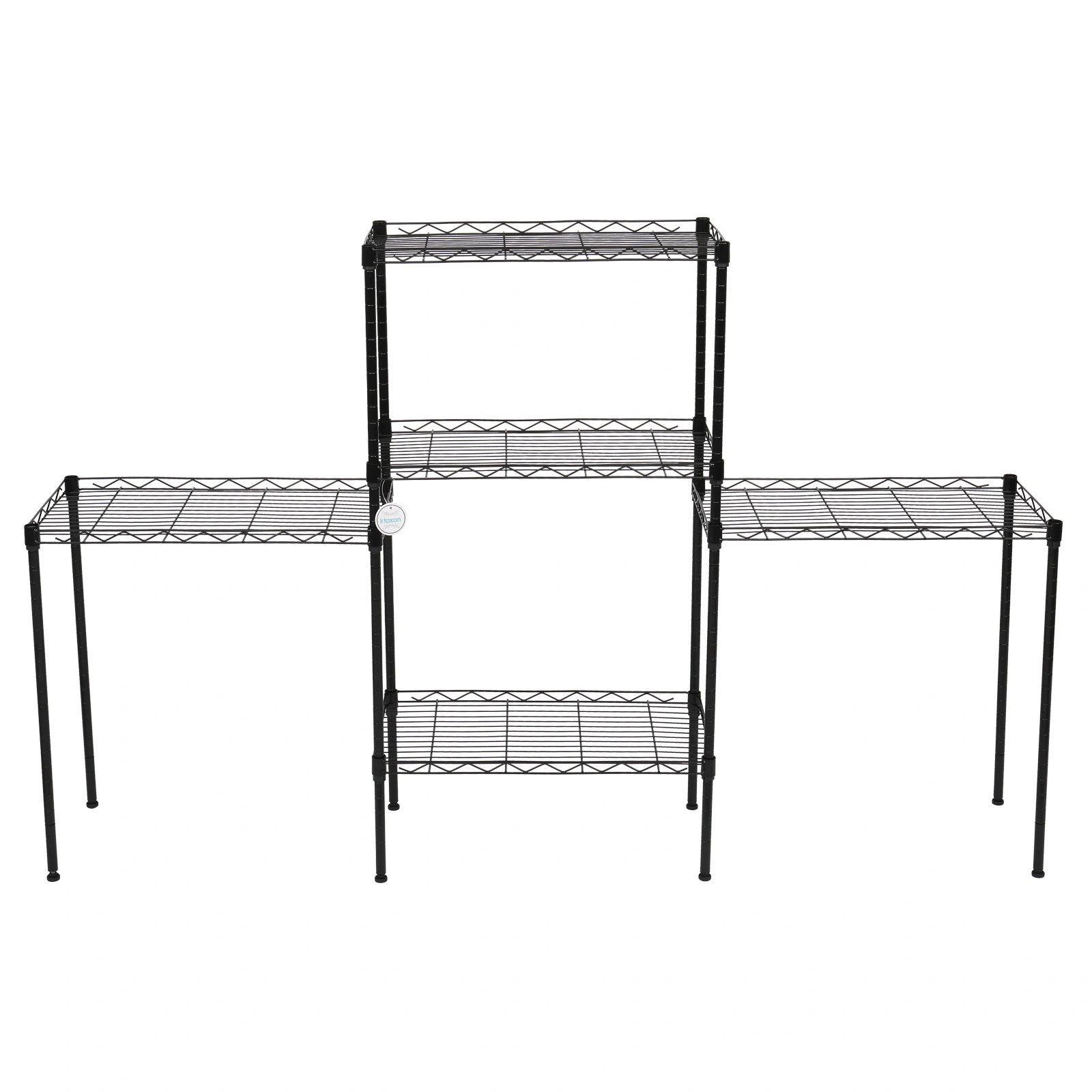 Changeable Assembly Floor Standing Carbon Steel Storage Rack Black view 2