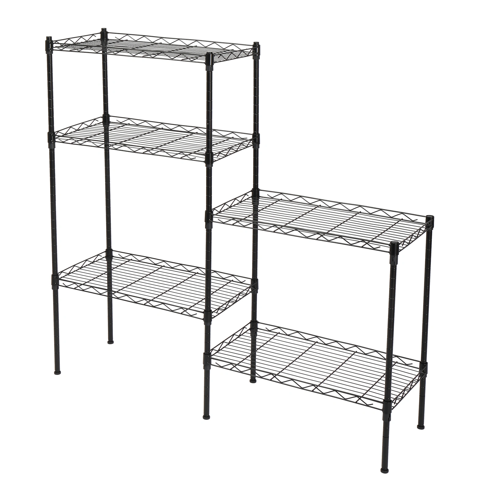 Changeable Assembly Floor Standing Carbon Steel Storage Rack Black view 24