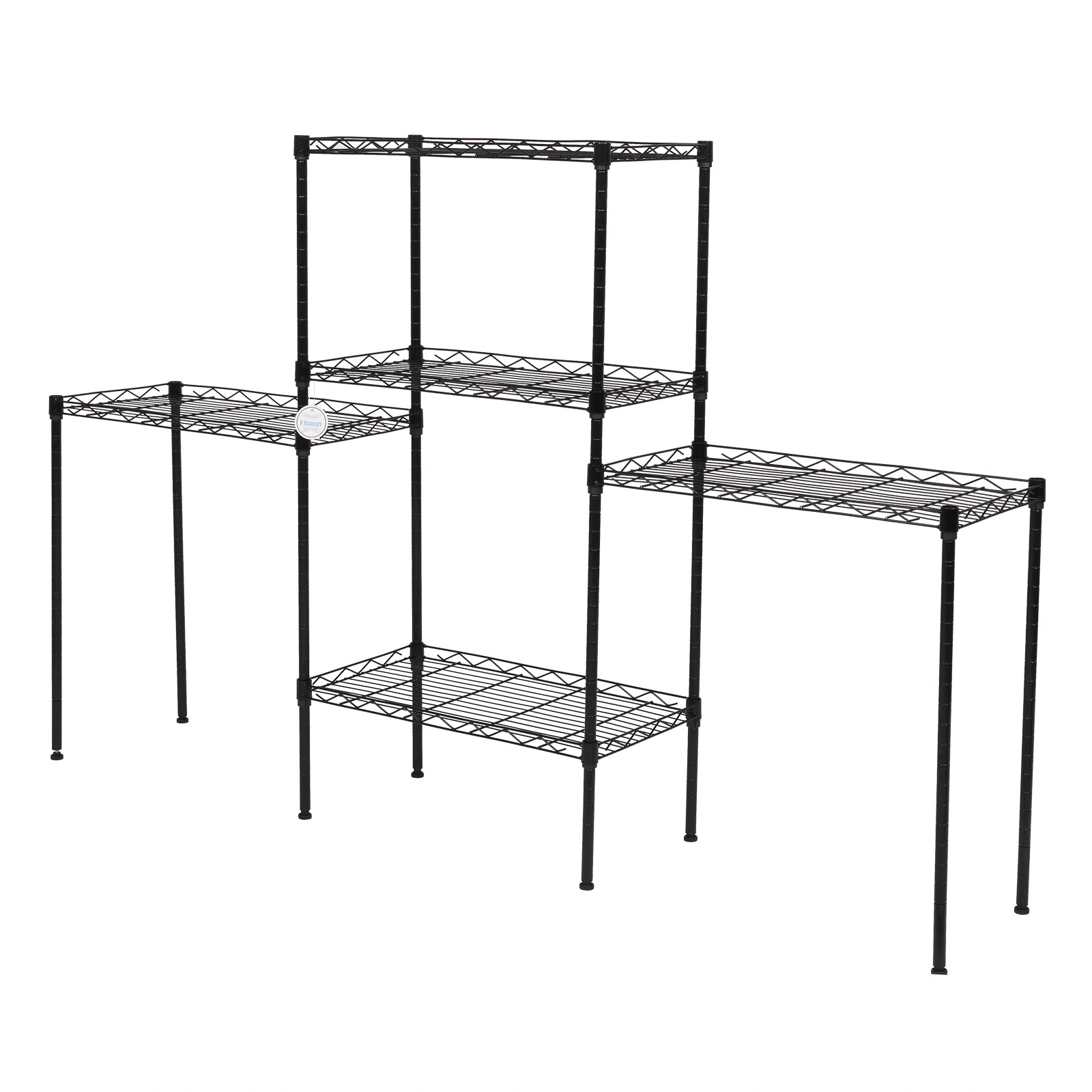 Changeable Assembly Floor Standing Carbon Steel Storage Rack Black view 3