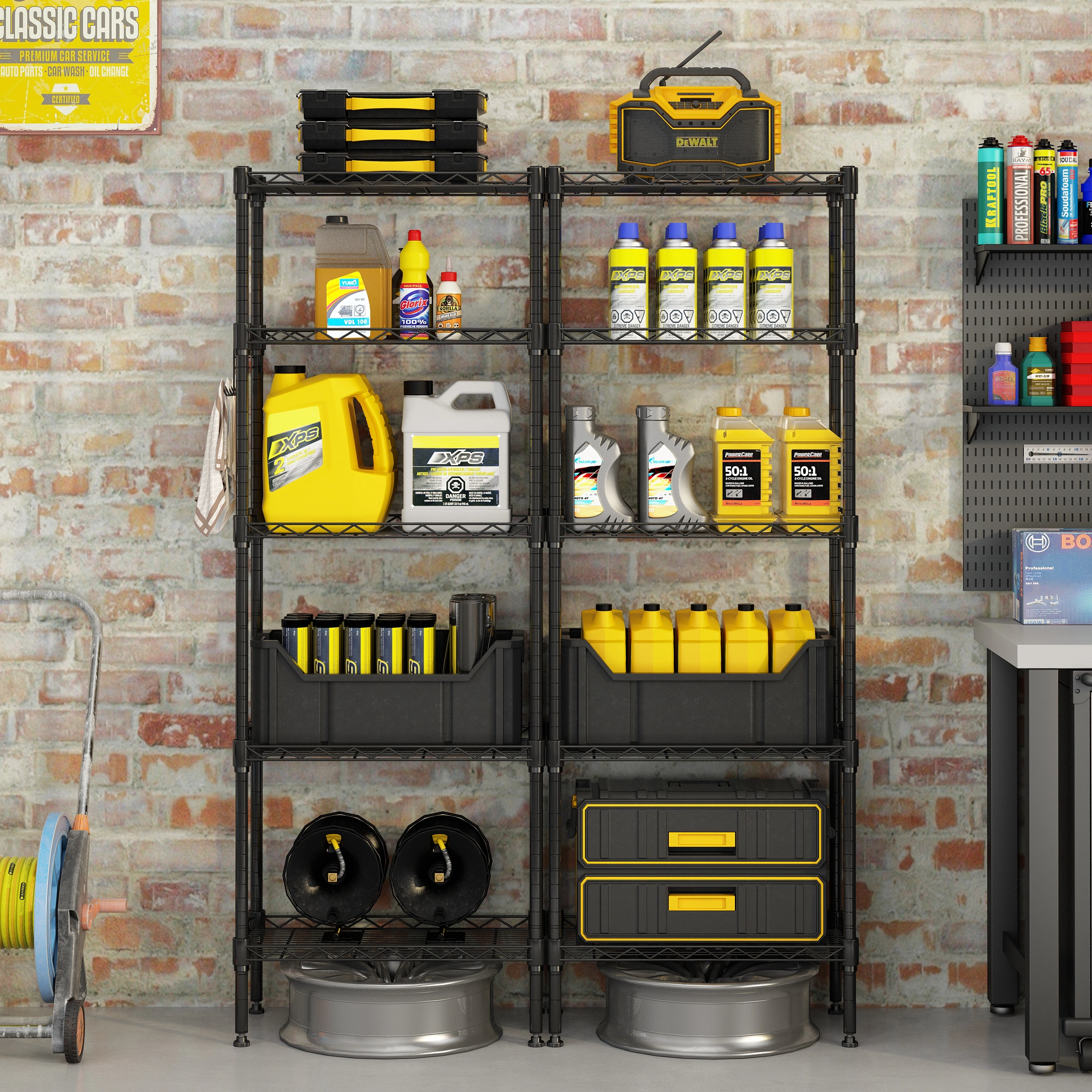 Changeable Assembly Floor Standing Carbon Steel Storage Rack Black view 40